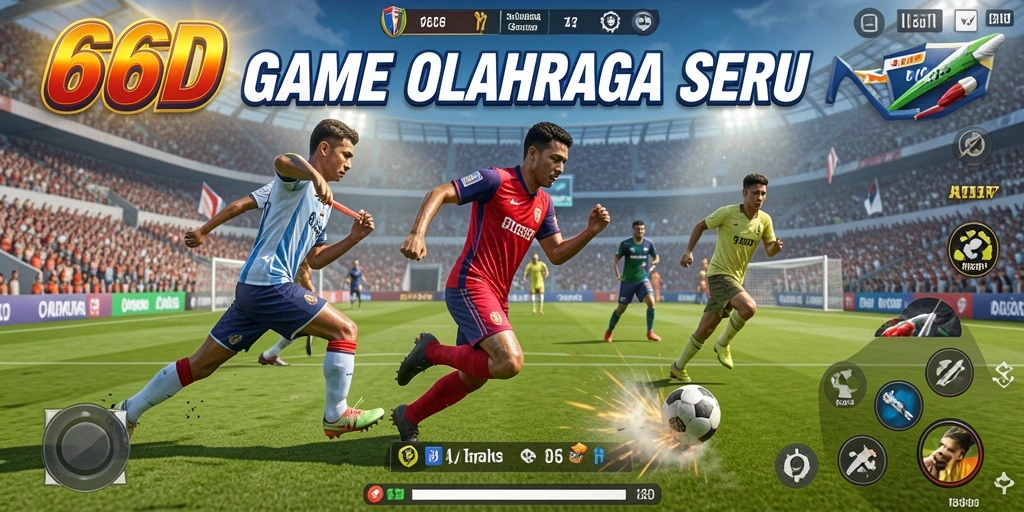 Tampilan gameplay yang seru dari 66D dengan berbagai olahraga.