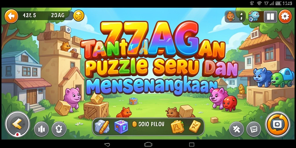 Screenshot gameplay 77AG menunjukkan tantangan puzzle yang menarik.