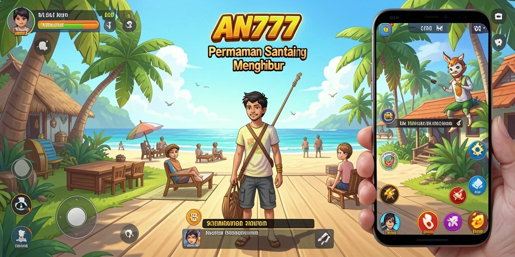 Tampilan gameplay menarik dari AN777 yang penuh warna.