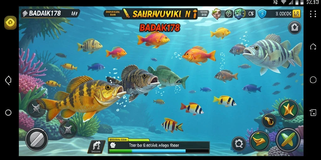 Tampilan menarik dari gameplay BADAK178 dengan aksi Tembak Ikan.