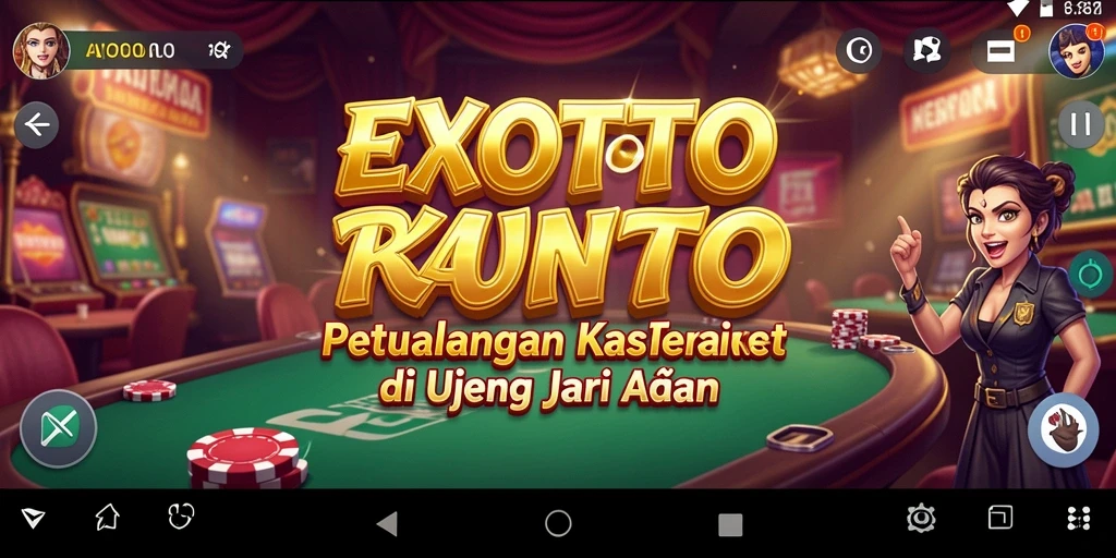 Screenshot utama EXOTOTO menampilkan gameplay mendebarkan di kasino.