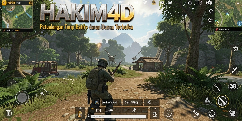 Tampilan gameplay HAKIM4D yang luas dan mengesankan dalam dunia Open World.