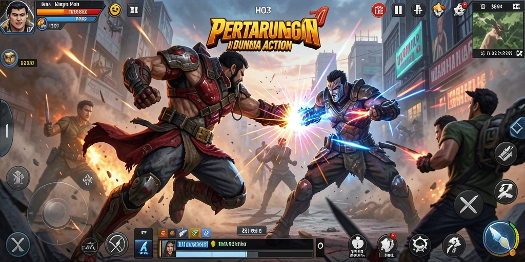 Tampilan gameplay seru dari pertarungan di HO3 yang memikat.