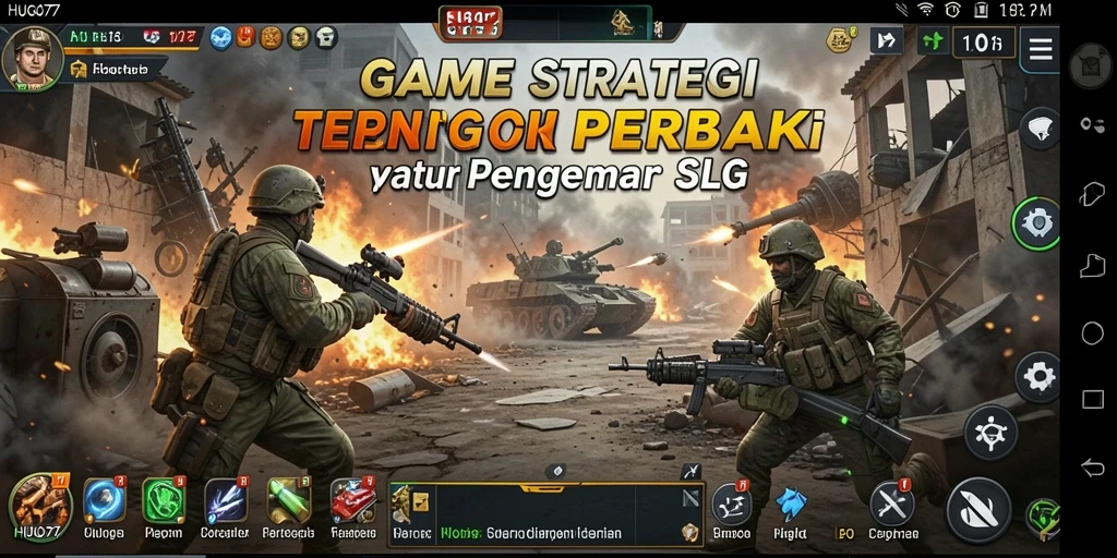 Gameplay seru HUGO77 menampilkan strategi pertempuran yang mendebarkan.