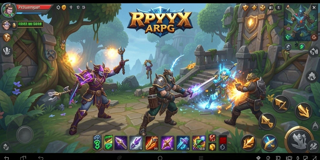 Tampilan gameplay RPYYY yang seru dan mendebarkan dalam dunia ARPG.
