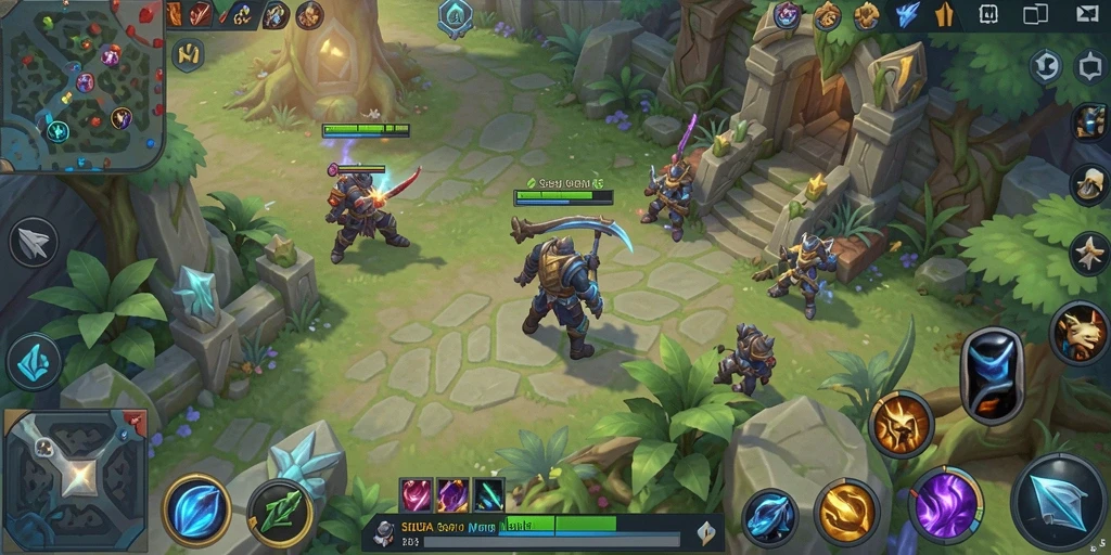 Menampilkan aksi seru dari gameplay MOBA di SERURP.
