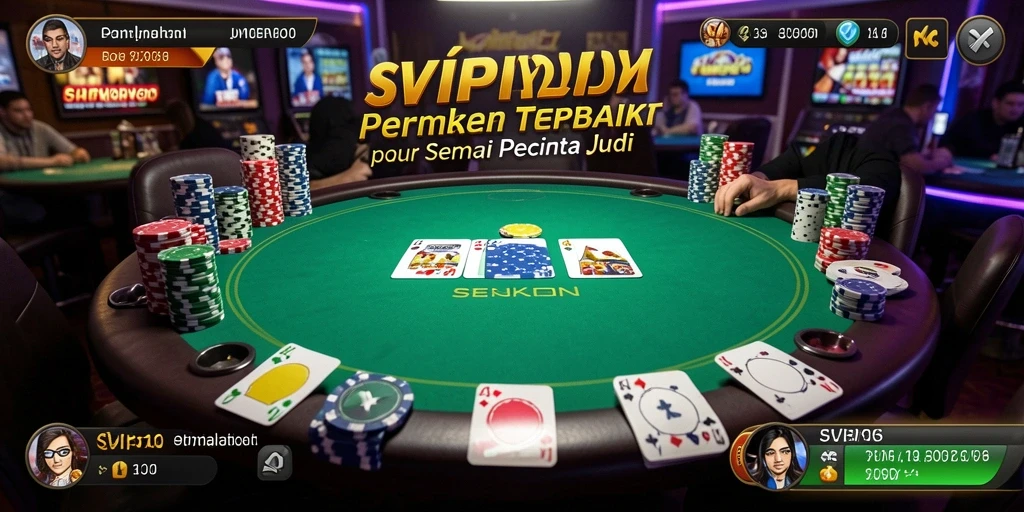 Screenshot gameplay SVIP10 dengan aksi intens di meja Poker.